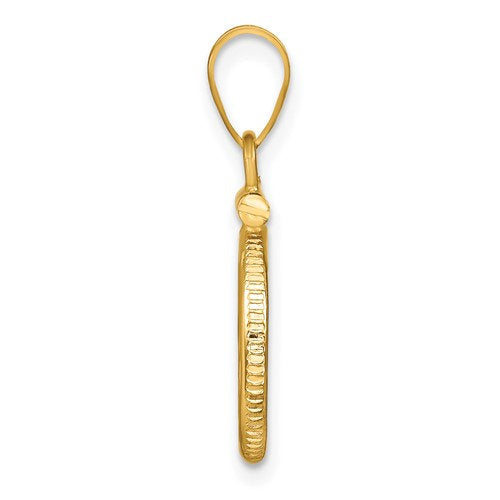 14K Yellow Gold Holds 13mm x 1mm Coins or United States 1.00 Dollar or Mexican 2 Peso Screw Top Coin Holder Bezel Pendant