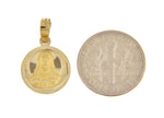 Afbeelding in Gallery-weergave laden, 14k Yellow Gold Sacred Heart of Jesus Round Pendant Charm
