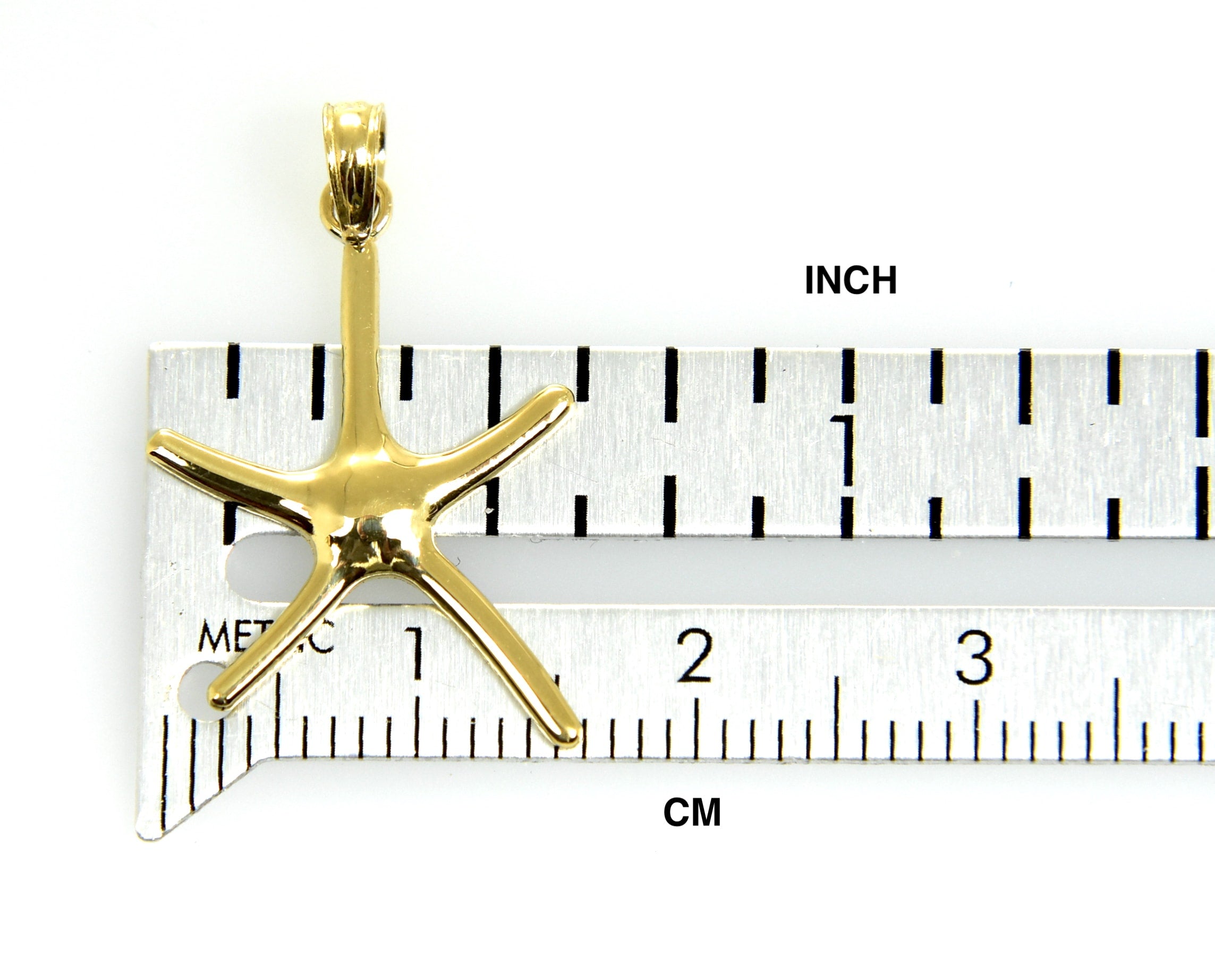 14k Yellow Gold Starfish Pendant Charm