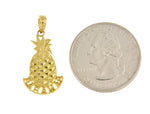 Load image into Gallery viewer, 14k Yellow Gold Bahamas Pineapple Travel Vacation Pendant Charm
