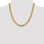 Cargar imagen en el visor de la galería, 14K Yellow Gold 7.5mm Open Concave Curb Bracelet Anklet Choker Necklace Pendant Chain
