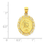 Carregar imagem no visualizador da galeria, 14k Yellow Gold Leo Zodiac Horoscope Oval Pendant Charm - [cklinternational]
