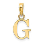 Загрузить изображение в средство просмотра галереи, 14K Yellow Gold Uppercase Initial Letter G Block Alphabet Pendant Charm

