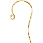 画像をギャラリービューアに読み込む, 14k Yellow or 14k White Gold or Sterling Silver French Ear Wire with Ball End for Earrings 24mm x 10.8mm
