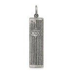 Afbeelding in Gallery-weergave laden, Sterling Silver Mezuzah Antique Finish Pendant Charm
