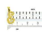 Charger l&#39;image dans la galerie, 10K Yellow Gold Script Initial Letter E Cursive Alphabet Pendant Charm
