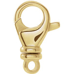이미지를 갤러리 뷰어에 로드 , 14K Yellow White Gold Fancy Swivel Lobster Clasp with Ring for Bracelet Anklet Choker Necklace Pendant Charm Connector
