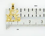 Afbeelding in Gallery-weergave laden, 14K Yellow Gold I Heart Love NY New York City Travel Pendant Charm

