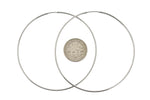 Indlæs billede til gallerivisning 14K White Gold 60mm x 1.2mm Round Endless Hoop Earrings

