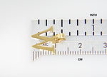 Carregar imagem no visualizador da galeria, 14K Yellow Gold Uppercase Initial Letter W Block Alphabet Pendant Charm
