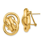 Załaduj obraz do przeglądarki galerii, 14k Yellow Gold Classic Love Knot Omega Back Large Earrings
