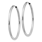 Load image into Gallery viewer, 14K White Gold 38mm x 2mm Round Endless Hoop Earrings
