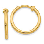 Charger l&#39;image dans la galerie, 14k Yellow Gold 18mm x 2mm Non Pierced Round Hoop Earrings
