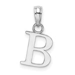 Load image into Gallery viewer, 14K White Gold Uppercase Initial Letter B Block Alphabet Pendant Charm
