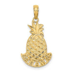 Load image into Gallery viewer, 14k Yellow Gold Bahamas Pineapple Travel Vacation Pendant Charm
