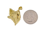 Φόρτωση εικόνας στο εργαλείο προβολής Συλλογής, 14k Yellow Gold Large Conch Shell Seashell 3D Pendant Charm
