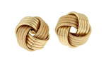 Indlæs billede til gallerivisning 14k Yellow Gold 15mm Classic Love Knot Stud Post Earrings
