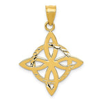 Indlæs billede til gallerivisning 14k Yellow Gold Celtic Knot Trinity Pendant Charm
