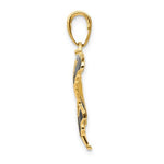 Indlæs billede til gallerivisning 14k Yellow Gold with Enamel Yellow Butterfly Pendant Charm
