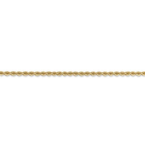14K Yellow Gold 2.25mm Rope Bracelet Anklet Choker Necklace Pendant Chain
