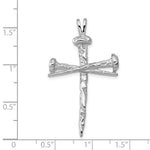 Afbeelding in Gallery-weergave laden, 10k White Gold Cross Nail Pendant Charm
