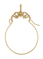 Indlæs billede til gallerivisning 14K Yellow Gold Butterfly Charm Holder Hanger Connector Pendant
