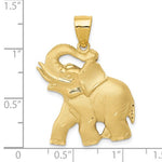 Afbeelding in Gallery-weergave laden, 14k Yellow Gold Elephant Open Back Pendant Charm
