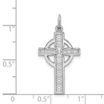 이미지를 갤러리 뷰어에 로드 , 14k White Gold Celtic Cross Pendant Charm
