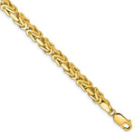 Afbeelding in Gallery-weergave laden, 14K Yellow Gold 5.25mm Byzantine Bracelet Anklet Necklace Choker Pendant Chain

