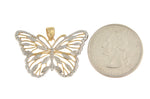 Carica l&#39;immagine nel visualizzatore di Gallery, 14k Yellow Gold and Rhodium Butterfly Pendant Charm

