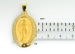 Carregar imagem no visualizador da galeria, 14k Yellow Gold Blessed Virgin Mary Miraculous Hollow Pendant Charm

