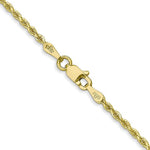 이미지를 갤러리 뷰어에 로드 , 10k Yellow Gold 1.75mm Diamond Cut Rope Bracelet Anklet Choker Necklace Pendant Chain
