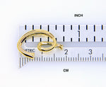 Kép betöltése a galériamegjelenítőbe: 14k Yellow Gold Initial Letter C Cursive Chain Slide Pendant Charm
