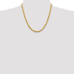 Load image into Gallery viewer, 14k Yellow Gold 5.5mm Diamond Cut Rope Bracelet Anklet Choker Necklace Pendant Chain
