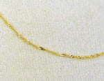 將圖片載入圖庫檢視器 14K Yellow Gold 1mm Singapore Twisted Bracelet Anklet Choker Necklace Pendant Chain
