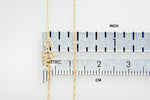 이미지를 갤러리 뷰어에 로드 , 14k Yellow Gold 0.60mm Thin Cable Rope Necklace Pendant Chain
