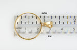 Load image into Gallery viewer, 14K Yellow Gold Holds 22mm Coins 1/4 oz  American Eagle Panda US $5 Dollar Jamestown 2 Rand Coin Holder Prong Bezel Pendant Charm
