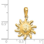 Load image into Gallery viewer, 14k Yellow Gold Celestial Sun Pendant Charm
