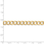 Indlæs billede til gallerivisning 14K Yellow Gold 7mm Curb Link Bracelet Anklet Choker Necklace Pendant Chain with Lobster Clasp
