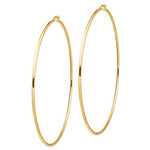 Lade das Bild in den Galerie-Viewer, 14K Yellow Gold 100mm x 2mm Classic Round Hoop Earrings 3.93 inches Extra Large Diameter Giant Super Size Wide
