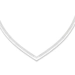 Charger l&#39;image dans la galerie, Sterling Silver 4mm Omega Cubetto V Shaped Choker Necklace Chain with Lobster Clasp
