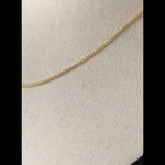 비디오를 갤러리 뷰어 Sterling Silver Gold Plated 1.5mm Spiga Wheat Necklace Pendant Chain Adjustable에 로드 및 재생
