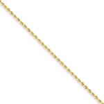 Lade das Bild in den Galerie-Viewer, 14K Yellow Gold 1.5mm Rope Bracelet Anklet Choker Necklace Pendant Chain

