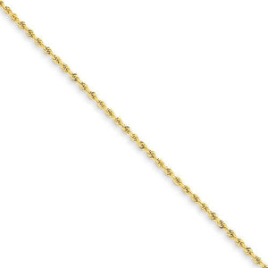 14K Yellow Gold 1.5mm Rope Bracelet Anklet Choker Necklace Pendant Chain