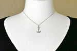 Load image into Gallery viewer, 14k White Gold Anchor 3D Pendant Charm
