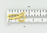 Charger l&#39;image dans la galerie, 14k Yellow Gold Initial Letter P Cursive Chain Slide Pendant Charm
