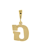 Carica l&#39;immagine nel visualizzatore di Gallery, 14K Yellow Gold Uppercase Initial Letter G Block Alphabet Pendant Charm
