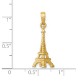 Carica l&#39;immagine nel visualizzatore di Gallery, 14k Yellow Gold Paris Eiffel Tower 3D Pendant Charm
