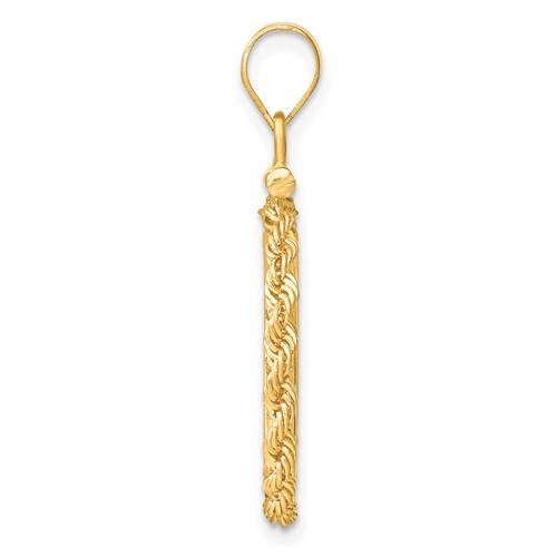 14K Yellow Gold Holds 16mm Coins 1/10 oz Maple Leaf 1/10 oz Philharmonic 1/10 oz Australian Nugget 1/10 oz Kangaroo Coin Holder Rope Bezel Screw Top Pendant Charm