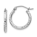 Load image into Gallery viewer, Sterling Silver Diamond Cut Classic Round Hoop Earrings 16mm x 2mm
